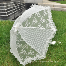 Paraguas de boda nupcial paraguas de encaje blanco Paraguas de boda floral de encaje